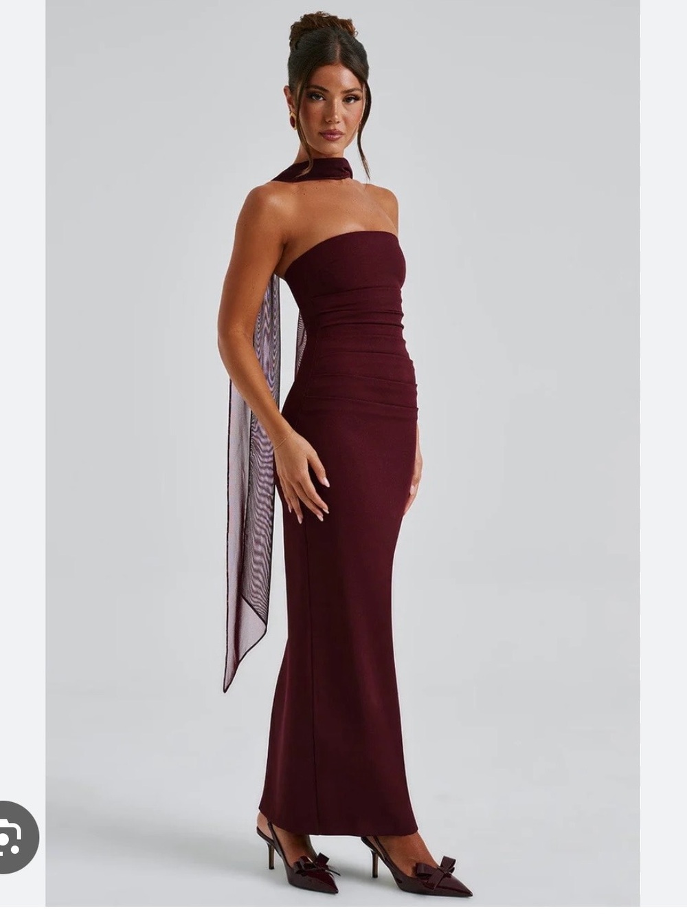 NWT Babyboo Yulia maxi dress cherry lacquer